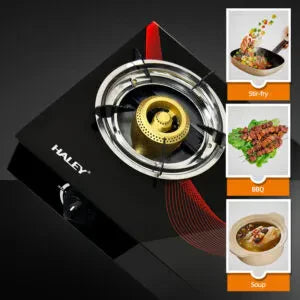 Aragaz cu două ochiuri Haley HY-1517 – Flacără puternică și consum redus de gaz